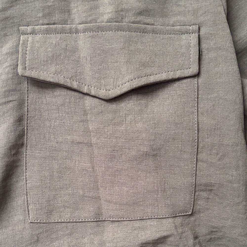 Timing Olive Button-Up Shirt - Picture 3 of 6